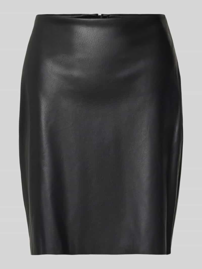 Vila Imitatieleren rok VIDAGMAR HW COATED SKIRT - NOOS
