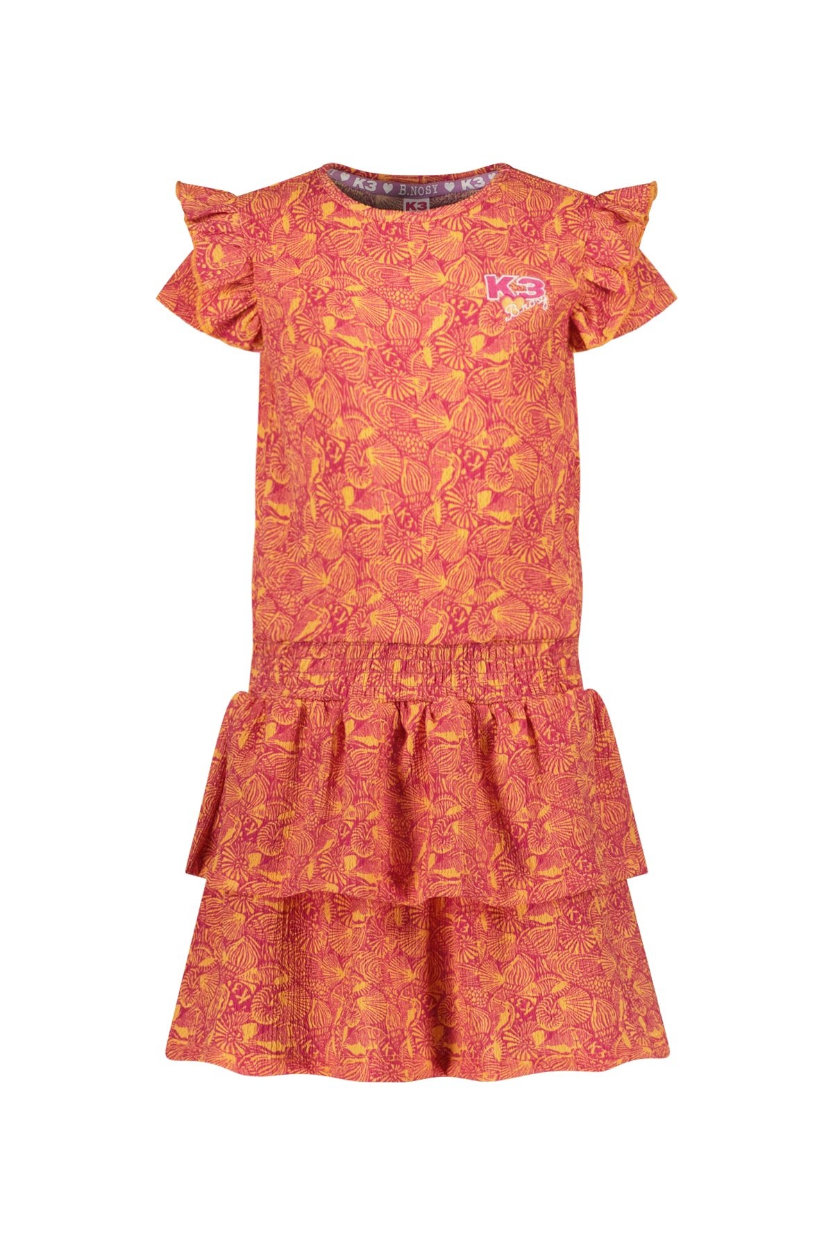 B.Nosy zomer jurk meisjes - K3 - oranje/paars AOP - Delphi