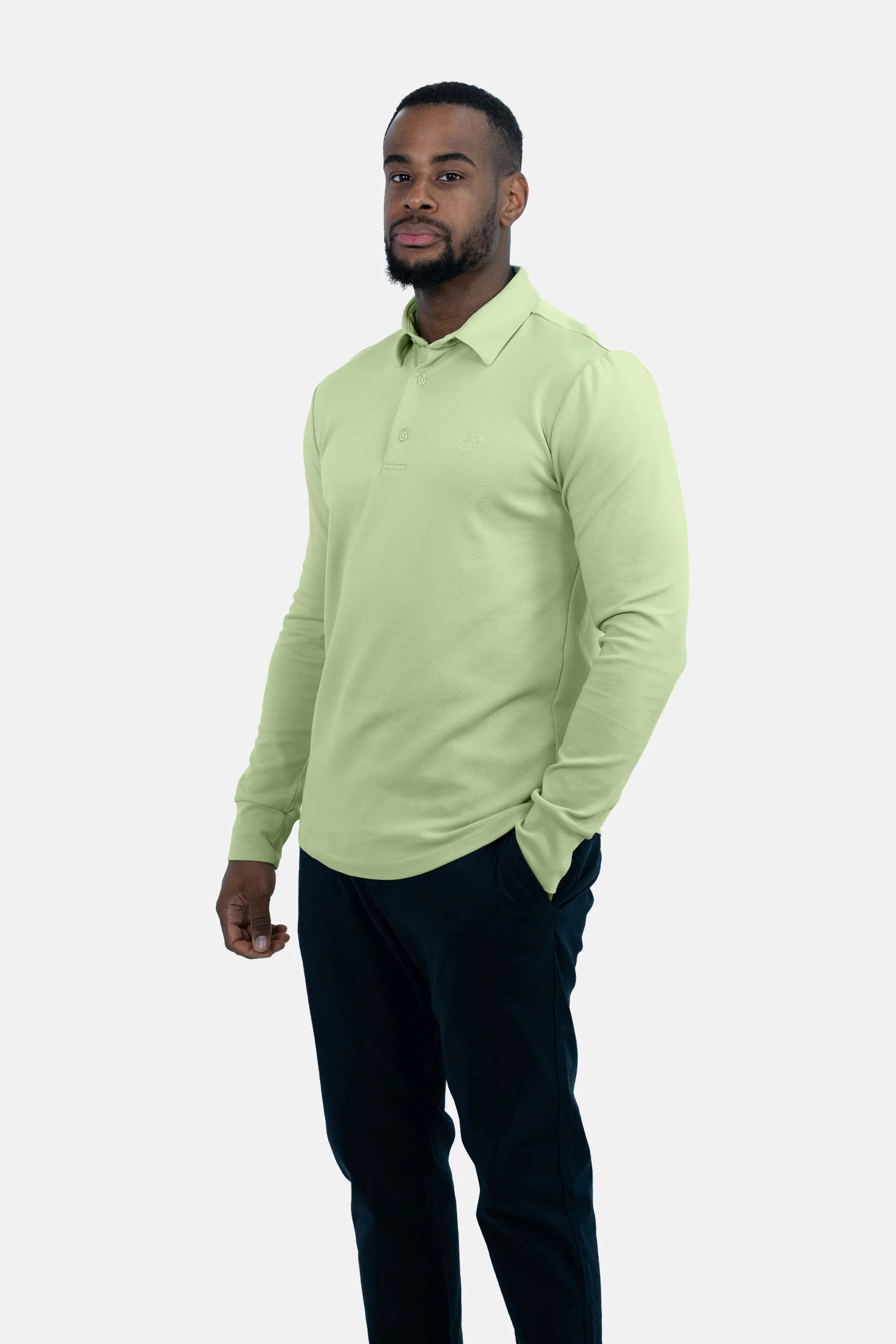 Vercate Strijkvrij poloshirt green lemon