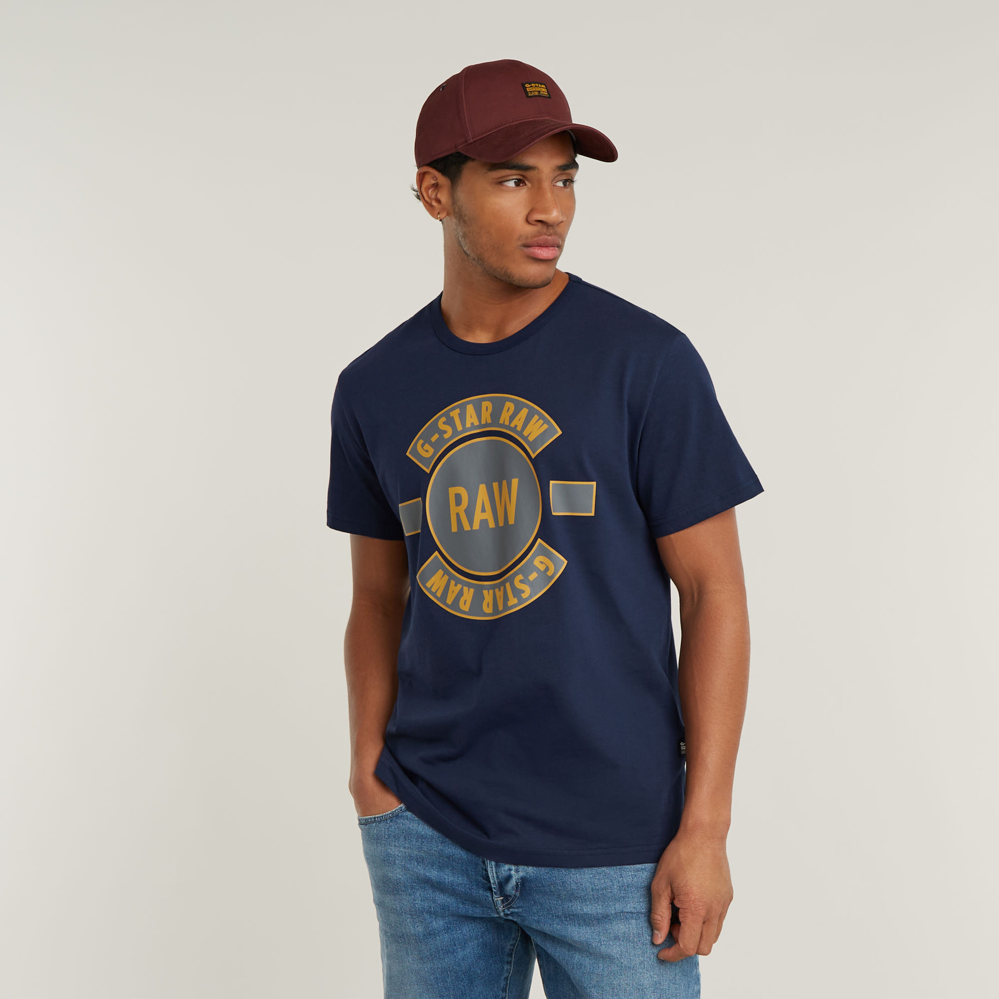 G-Star RAW Badge Artwork T-Shirt - Donkerblauw - Heren