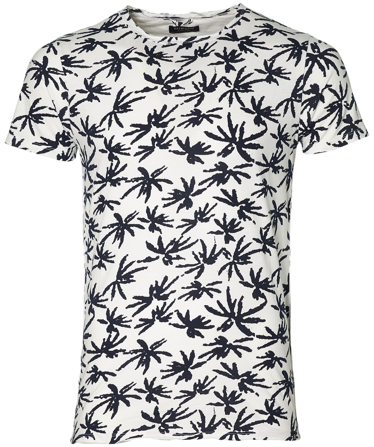 Dstrezzed T-shirt Print Palbomen Wit 