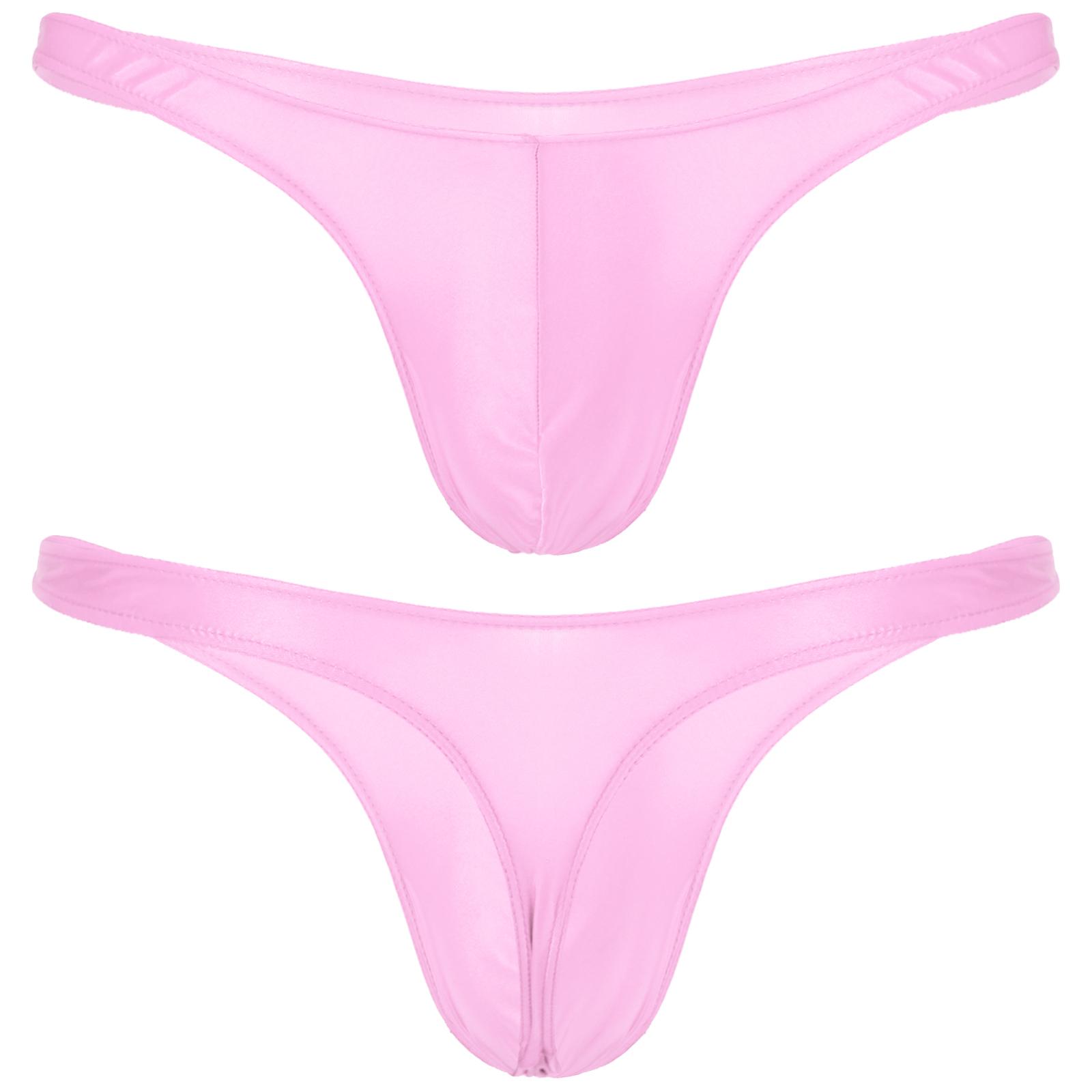 Sxiwei Badkleding Heren Zwempak Glanzend Uitstulping Pouch Strings Mini Bikini Ondergoed Lage Taille Slips Ondergoed Badkleding Badslips Onderbroeken L