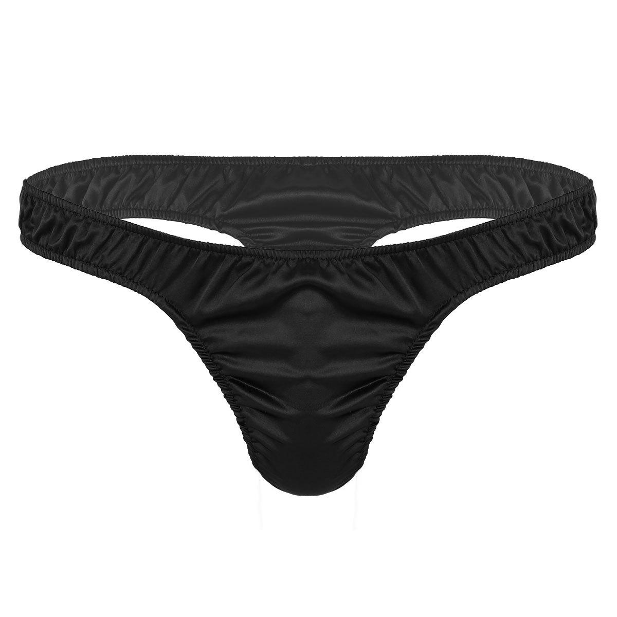 Manyakai Heren zwembroek in effen kleur, sexy zwembroek met lage taille, strandzwemshort L zwart