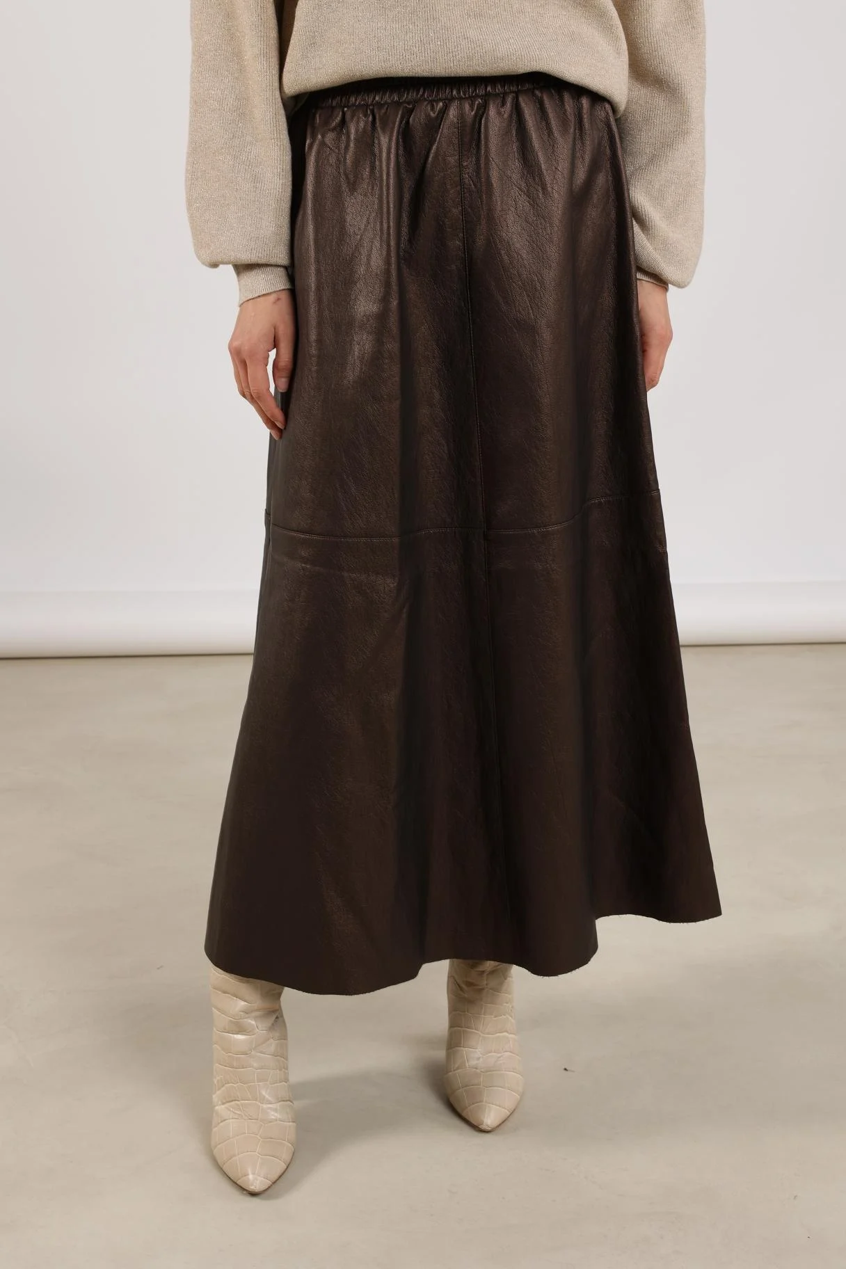 Nukus Nkf10000 279 amber skirt fango/dark chocolate