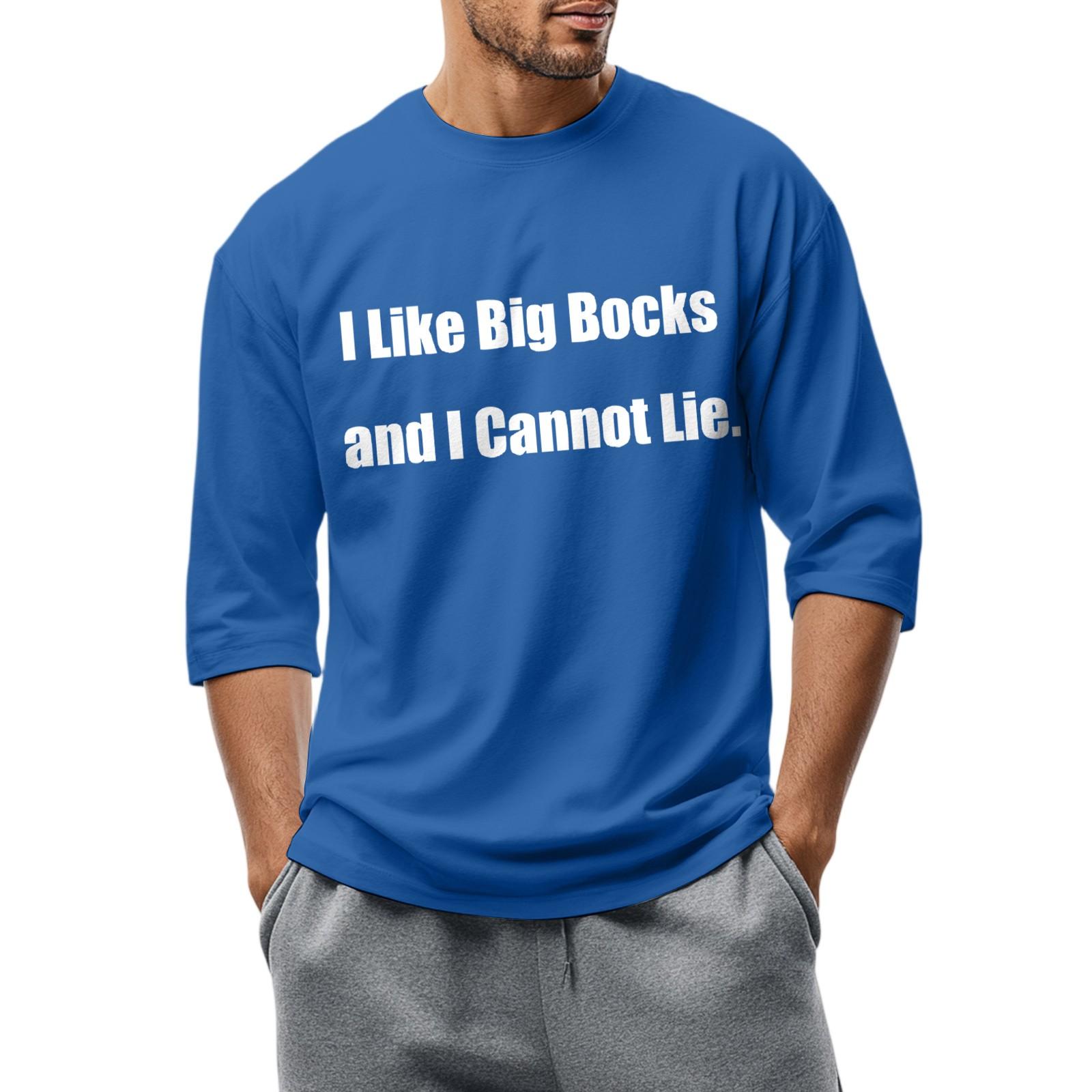 Ionia Men's fashionable casual round-neck three-quarter sleeve top T-shirt XXXL
