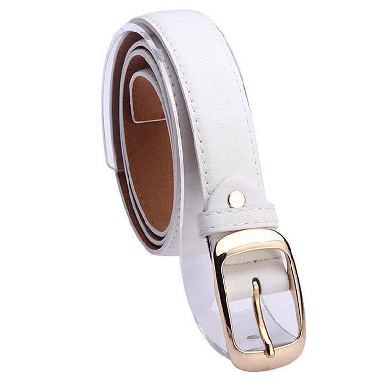 R&N Fashion Mode PU lederen riemen voor dames metalen pin gesp dames luipaard riem jeans broek tailleband wit