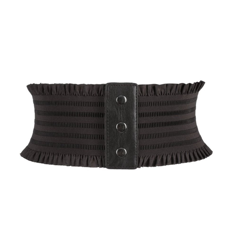 Ruigewei Geklede jas buikbanden, elastische korsetband, leren tailleband, luxe brede riemen, stretch buikbanden