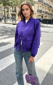 Jurkjes Bomberjacket Danita Dark Purple