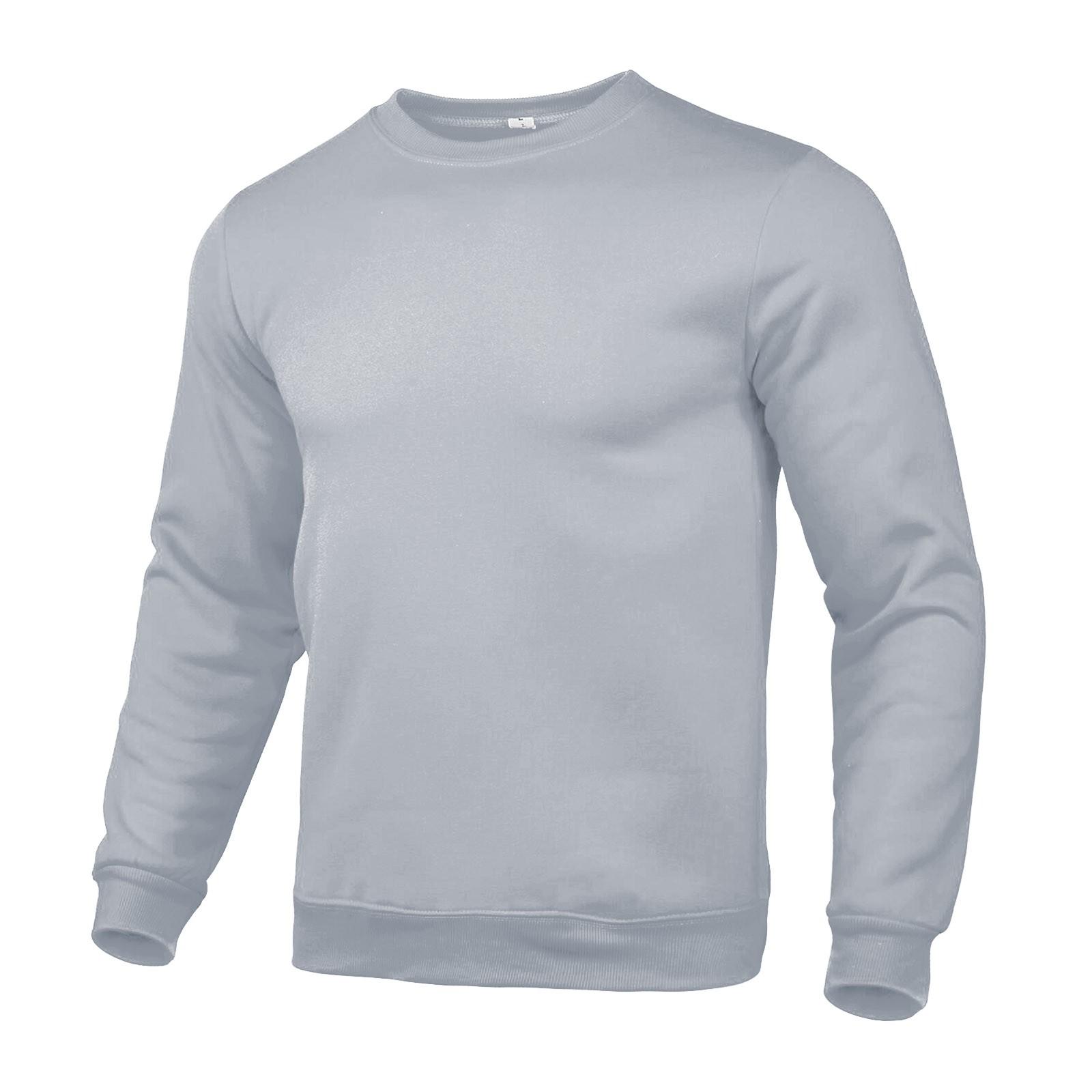 Hong Hollyland Heren trui met ronde hals, losse, casual jeugdhoodie in basiskleur L