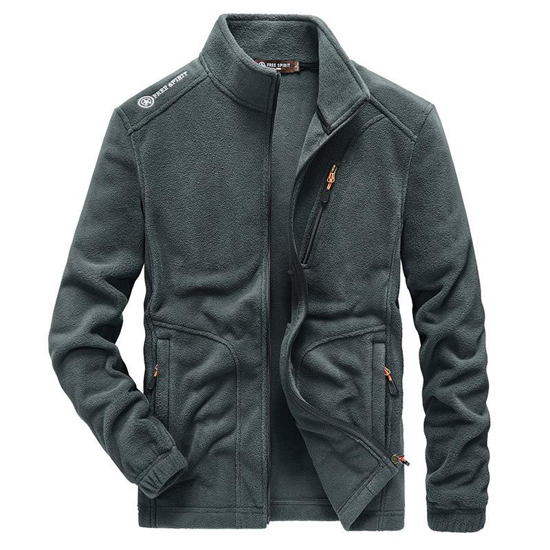 Mille Heren herfst grote maat casual opstaande kraag fleecejack XL