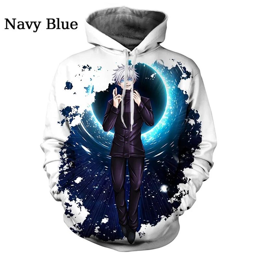 ETST 009 Anime Manga Jujutsu Kaisen Patroon Heren Hoodie Satoru Gojo Sweatshirt 3D Print Heren Hoodie Mode Pullover Nieuwe Herenkleding M