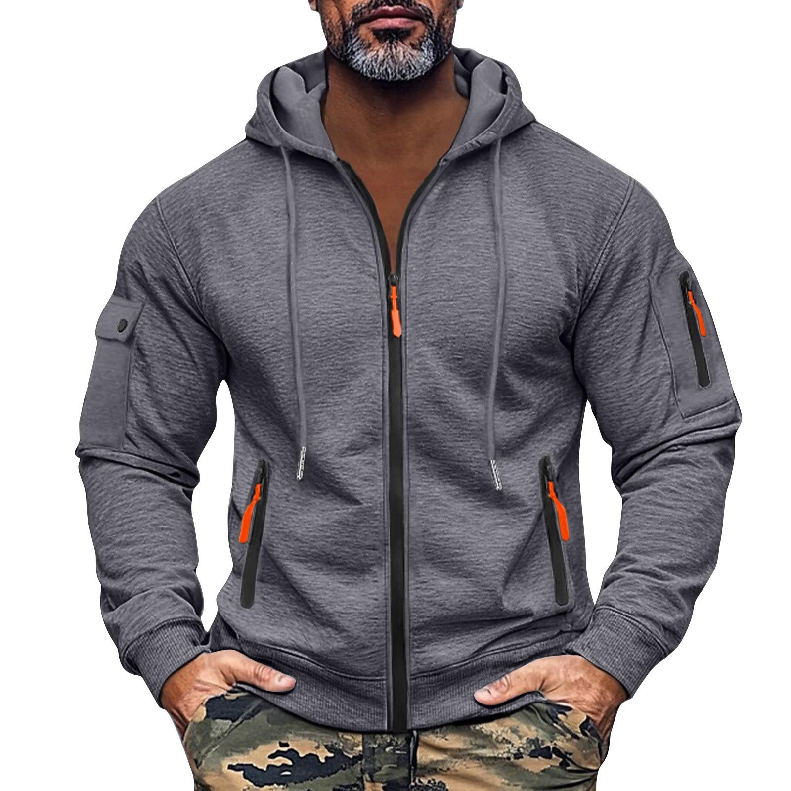 Scrambled eggs Heren Sweatshirt Hoodie Rits Arm Zak Cardigan Heren Sport Grote Maat Casual Hoodie XXL