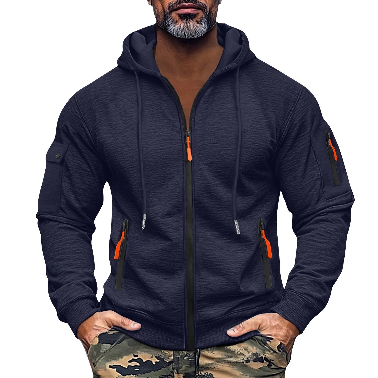 Scrambled eggs Heren Sweatshirt Hoodie Rits Arm Zak Cardigan Heren Sport Grote Maat Casual Hoodie L Vloot
