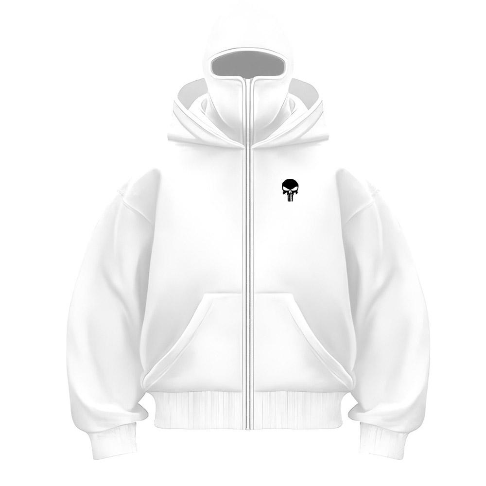Sport Hoodie Set YC Heren Balaclava Hoodie Half Zip Up Dubbele Capuchon Fleece Sweatshirt Unisex Herfst Winter Warme Outfit voor Mannen Vrouwen M