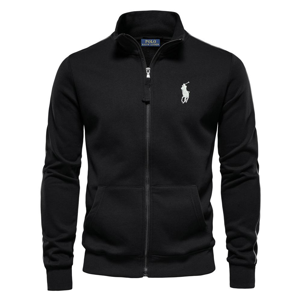 Polo Ralph Lauren Embroidered Autumn and Winter New Men's Long Sleeved Hooded Sweatshirt Trend Versatile Fleece Warm Sweatshirt S