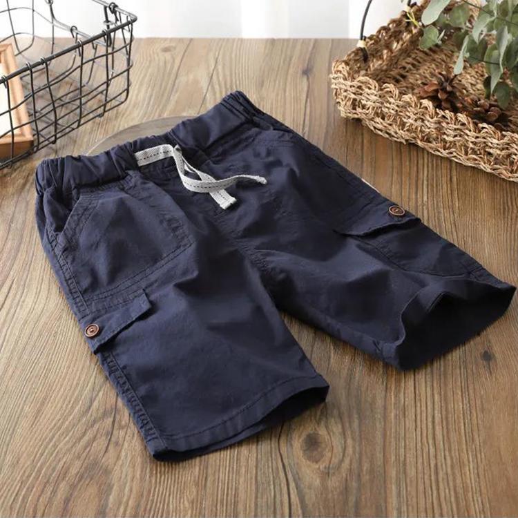 WTEMPO Jongens Zomer Werkkleding Shorts Dunne Middelbare Kinderen Vijfpuntsbroek Katoenen Casual Shorts 150