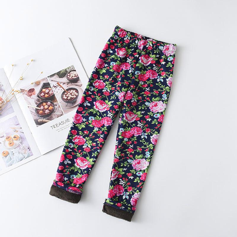 QEENRAAN Meisjes Leggings Herfst en Winter Dikke Warme Meisjes Broeken Kinderkleding 130
