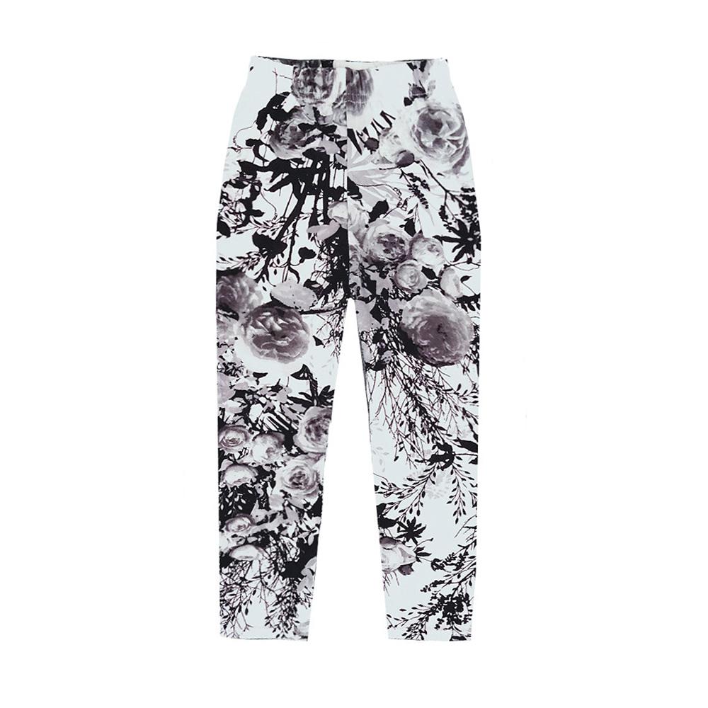 QEENRAAN Kinderbroeken Mooie leggings voor babymeisjes Kinderbroeken met bloemenprint en elastische lange broek 150