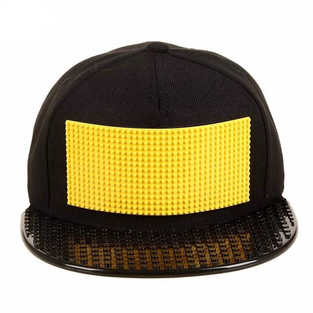XBHAPPAREL Mannen passen Diy Baseball Hat Legos Cap Blocks Bricks Trucker Snapback Hat voor vrouwen aan Afneembaar 50-54cm