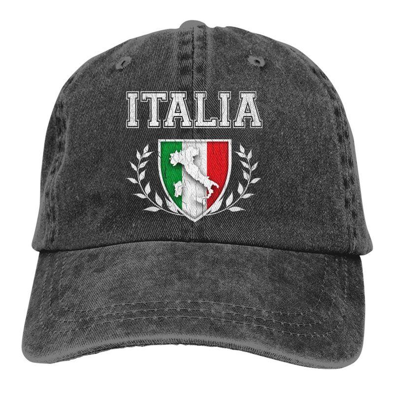 Alice cap Italia Italië Italiaanse vlag Boutique Baseball Cap Unisex Print Verstelbaar Hip Hop Mode Cool Snapback Hoeden Zwart One Size