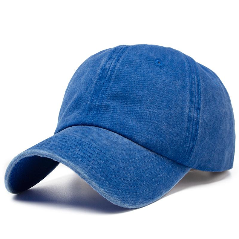 Solo Crowd Mode Klassieke Casual Baseballpet Voor Mannen Lente Zomer Blanco Petten Vrouwen Katoen Effen Snapback Merk Unisex Hoeden gorras donkerblauwe kleur