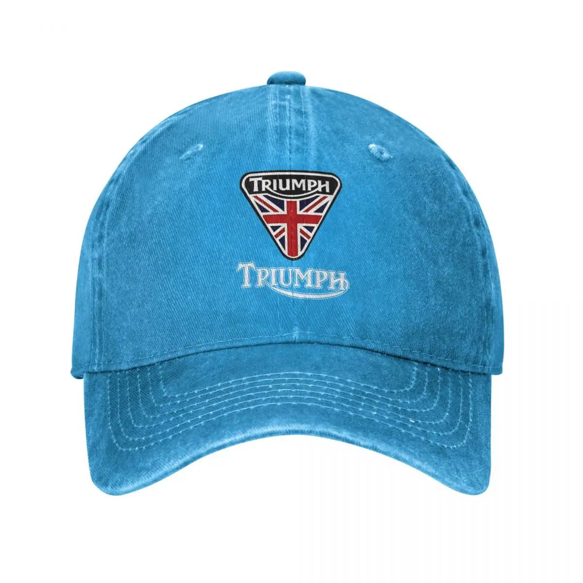 The best product for you Motorfiets Triumphs Baseballpetten Unisex Distressed Gewassen Hoofddeksel Motorfietsliefhebbers Outdoor Verstelbare Petten Hoed Adjustable