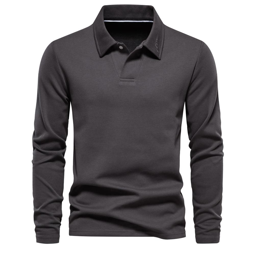 AIOPESON Men Fashion AIOPESON Borduurpoloshirt voor heren Mode Hals Turn Down Kraag Heren Casual sociale poloshirts Luxe golfshirt XL 85-95 kg