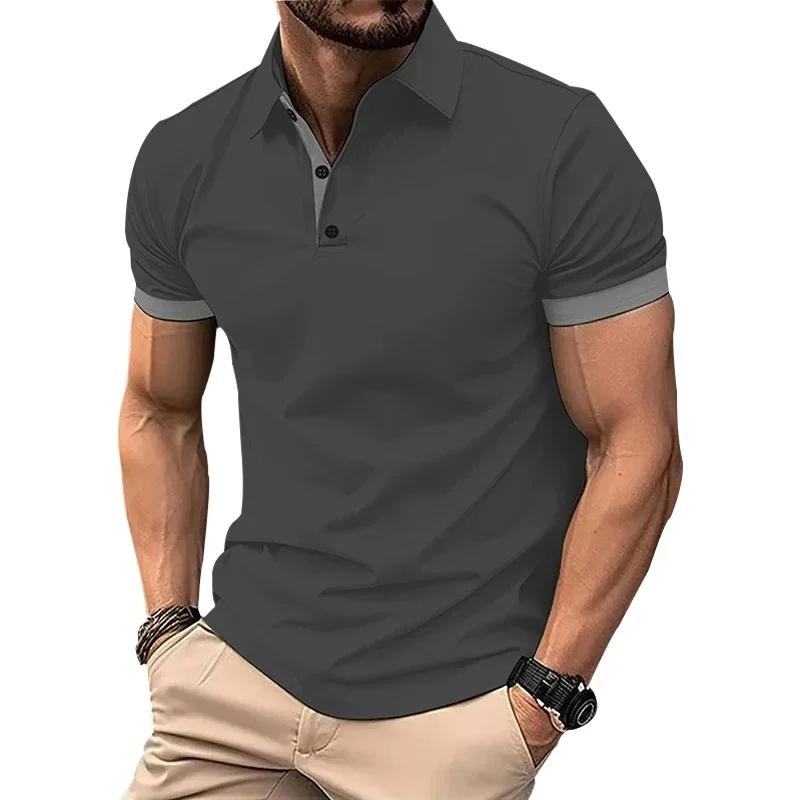 Haojun Heren Poloshirt Korte Mouw T-shirt L