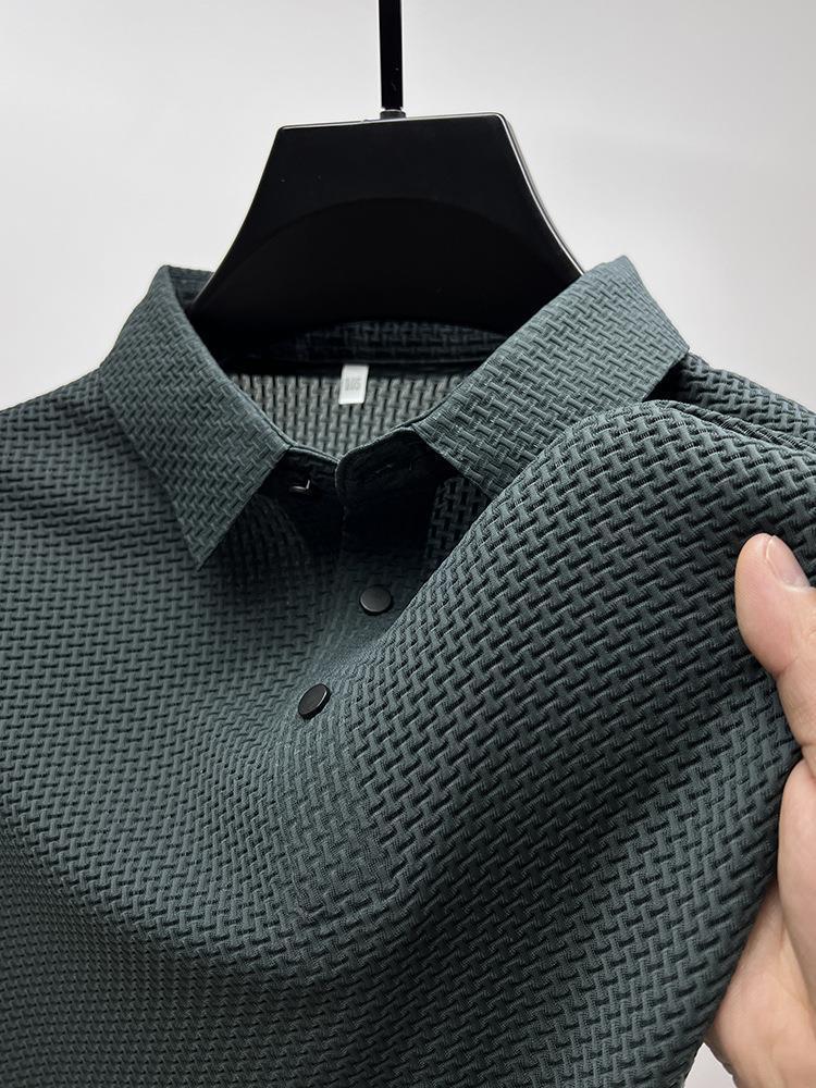 PulseTrade Heren Cool Mesh IJszijde Poloshirt - Korte Mouw, Effen Kleur, Glad Materiaal, Shirtkraag, Zomerstijl. 3XL