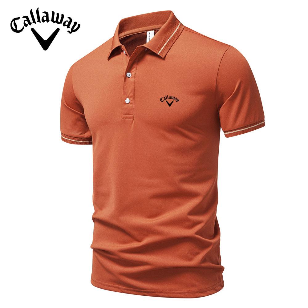 Callaway 2025 Zomer Nieuw Sport Casual Golf Geborduurd Revers T-shirt Vochtafvoerend en Zweetafvoerend Poloshirt L