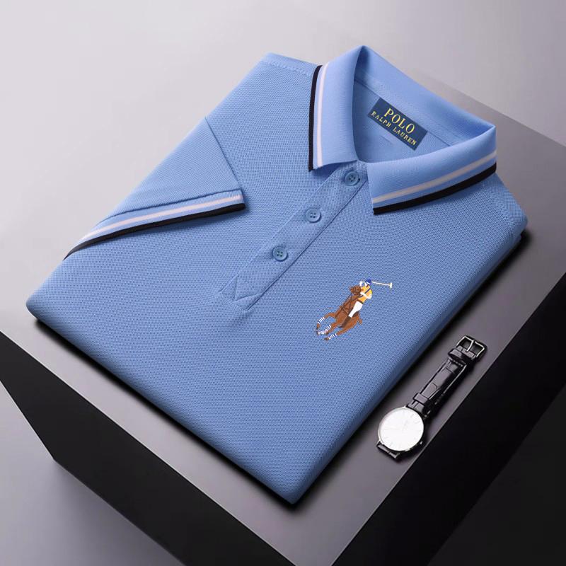 Polo Ralph Lauren Zomer 2025 Nieuw Ice Ion Fiber Pony Geborduurd Poloshirt met Polokraag voor Vochtafvoer en Zweetafvoer XXL