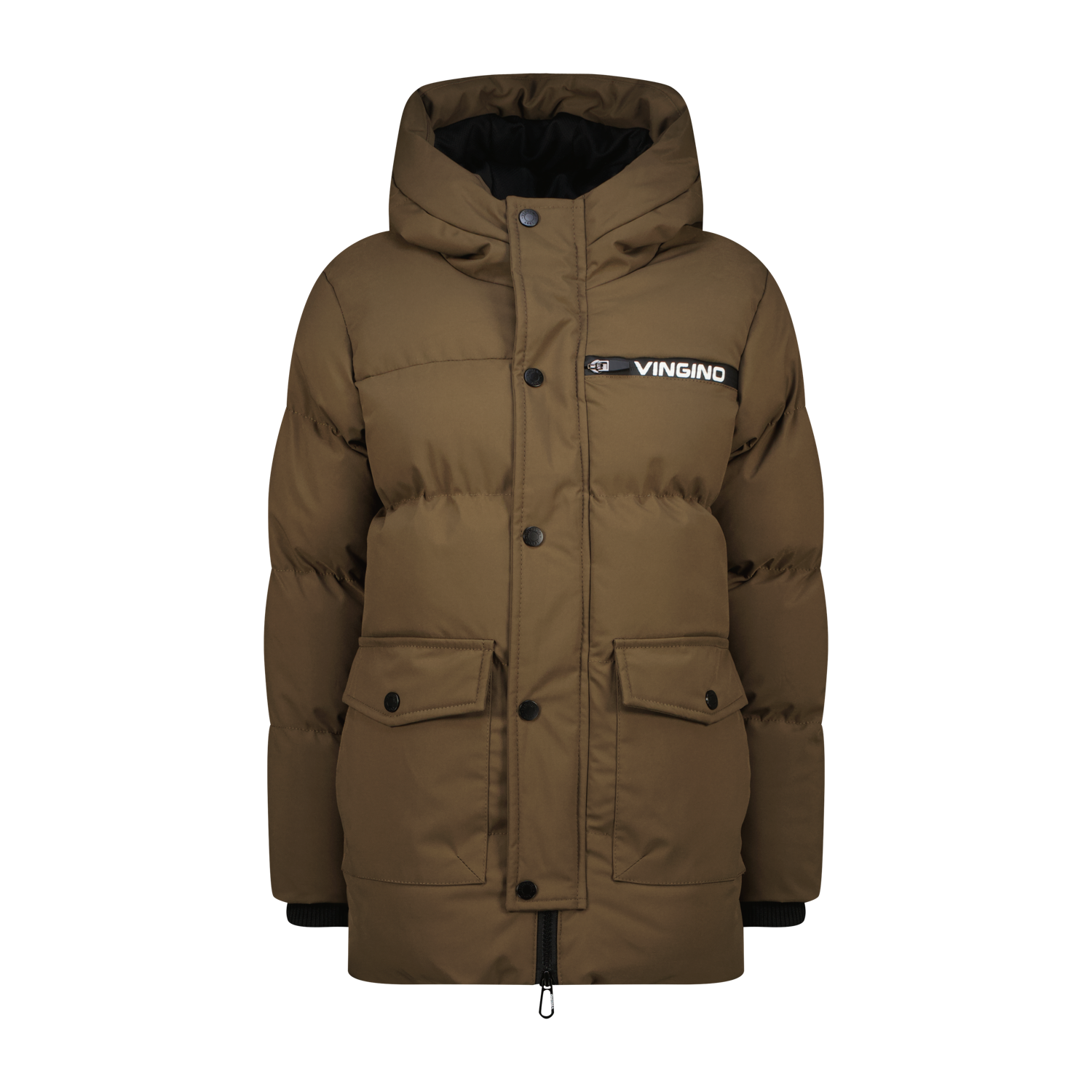 Vingino winter winterjas jongens - donker bruin - Tanso - lang