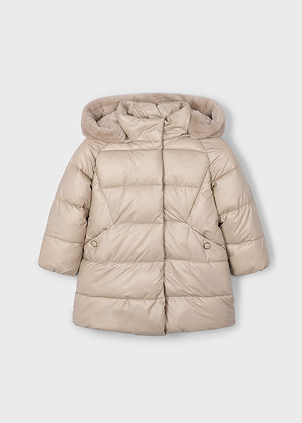 Mayoral winter jas meisjes - zand - lang