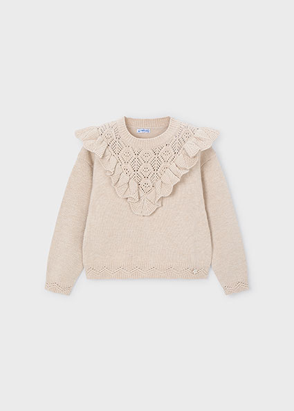 Mayoral winter sweater meisjes - zand - gebreid