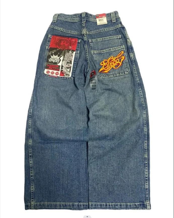 The Two American Retro Spring Hip Hop Style Trendy Loose Wide-Leg Cropped Jeans S