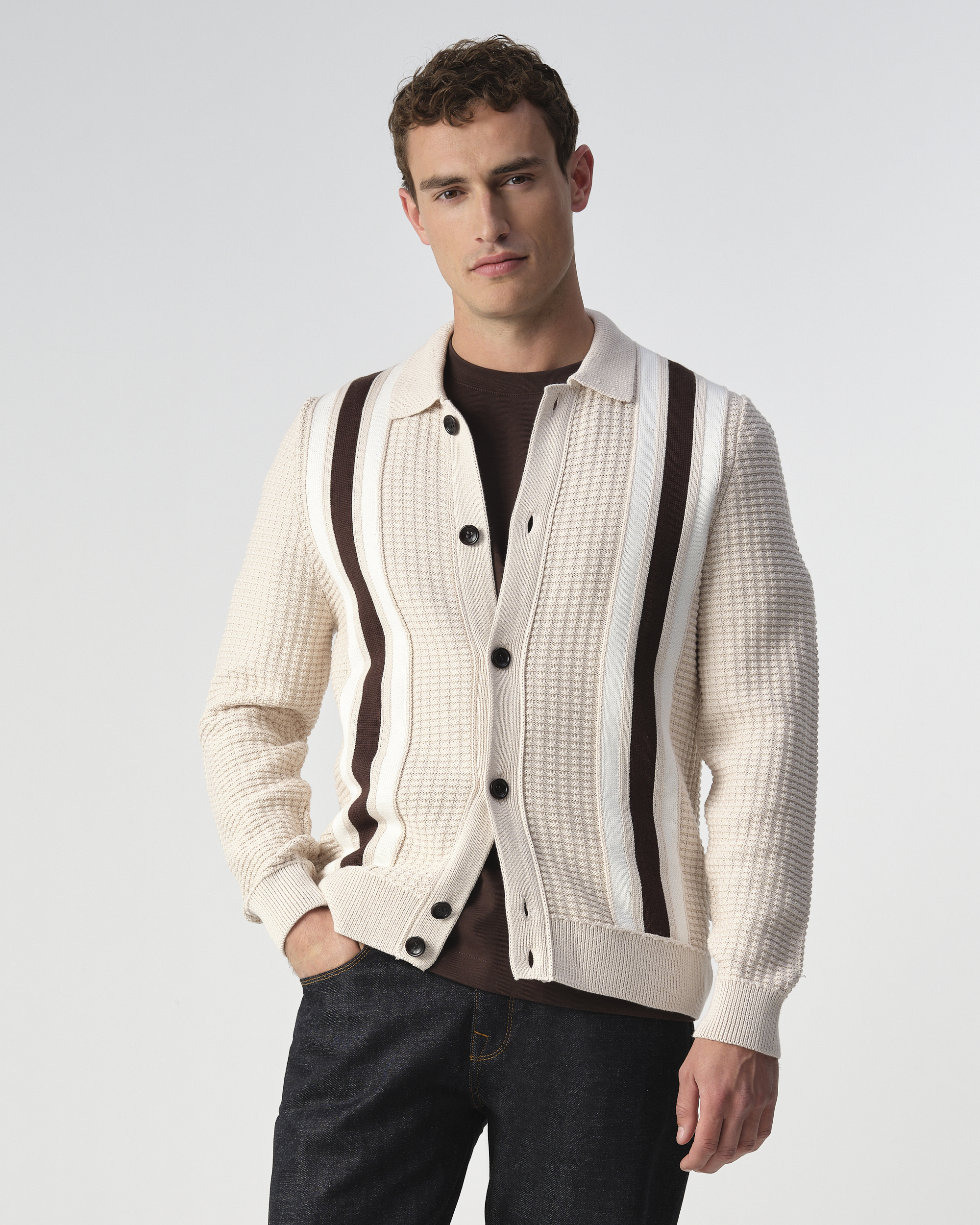 J.C. Rags Bank polo long sleeve