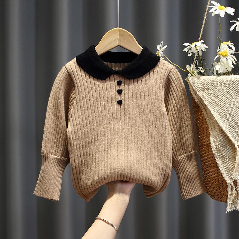 YOUULAR Trui Meisje Effen Kleur Turtleneck Voor Meisje Lente Herfst Kinderen Breiwerk Peuter Kinderen Koude Kleding 120