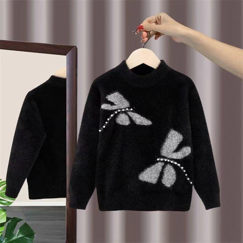 Yoghurt Kindertrui Herfst Winter Baby Libelle Patroon Pullover Bottoming Shirt Meisjes Preppy Stijl Truien 150