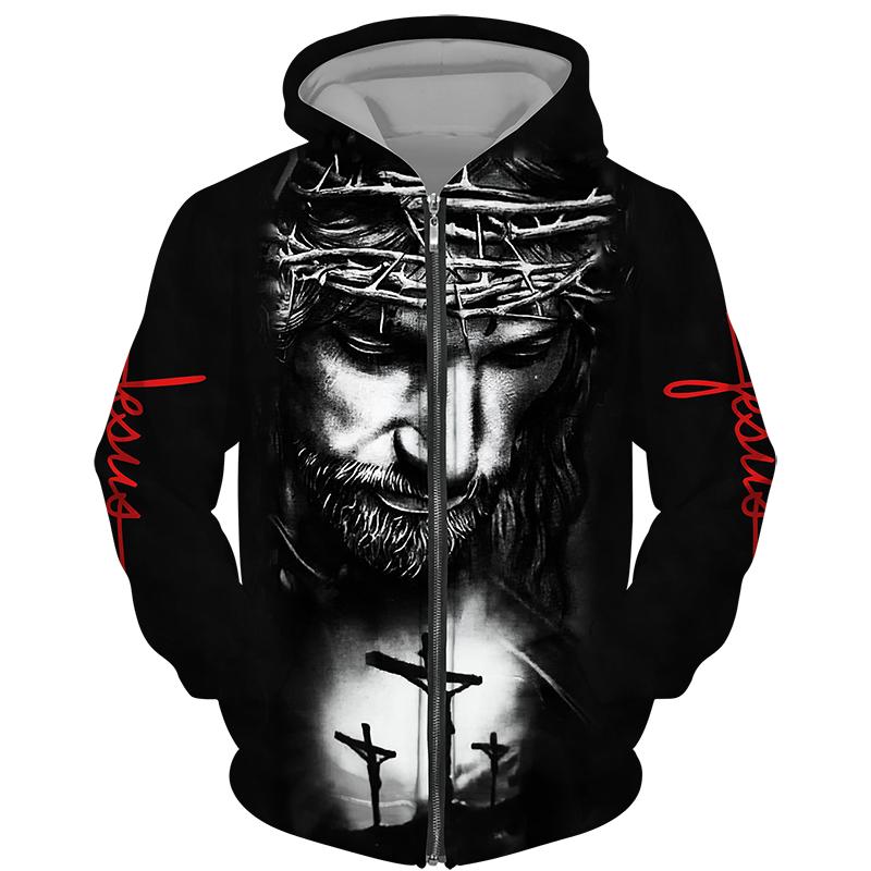 TIP723 Lente Herfst Heren Rits Hoodie Sweatshirts 3D Dier Leeuw Beest Afdrukken Capuchon Trui Mode Jas Casual Sportkleding XL