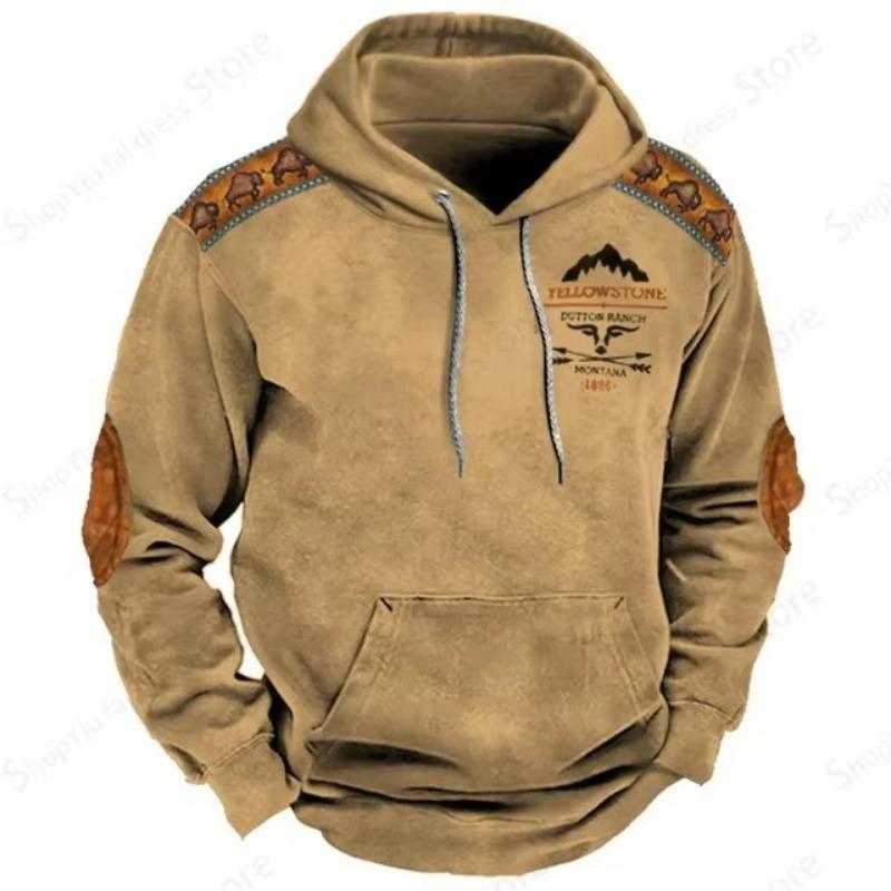 Forever Men Vintage Hoodies Yellowstone 3d Print Grafische Hoodie Heren Mode Hoodies Sweatshirt Jongen Jas Vrouwen Zweet Buiten Sweatshirt Mannelijk 5XL