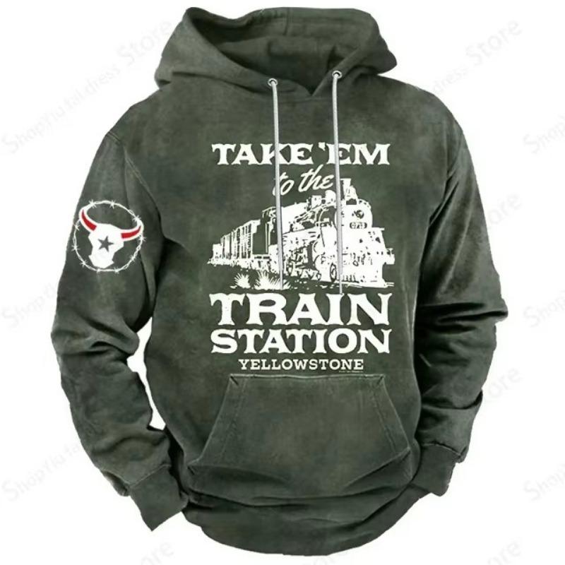 Forever Men Vintage Hoodies Yellowstone 3d Print Grafische Hoodie Heren Mode Hoodies Sweatshirt Jongen Jas Vrouwen Zweet Buiten Sweatshirt Mannelijk XL