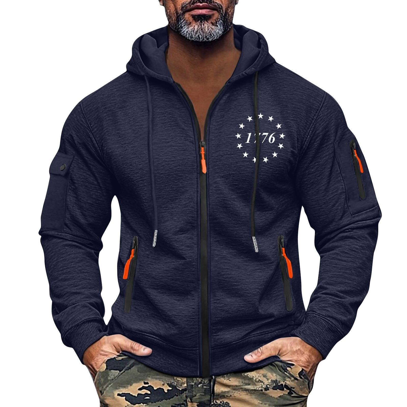Ren Bag Heren Sweatshirt Hoodie Rits Arm Zak Cardigan Heren Sport Grote Maat Casual Hoodie XL Vloot