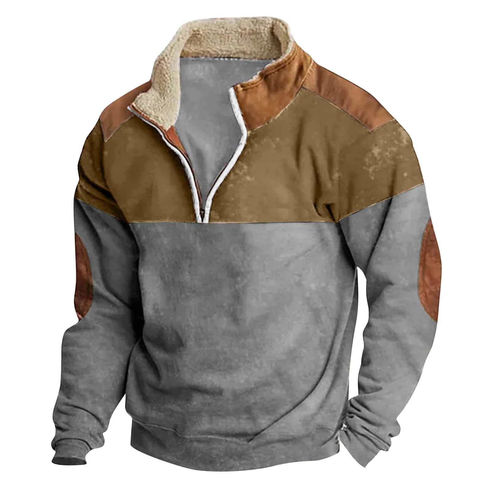 Wahaha123 Lente en heren staande kraag sweatshirt is outdoor casual truien tops L