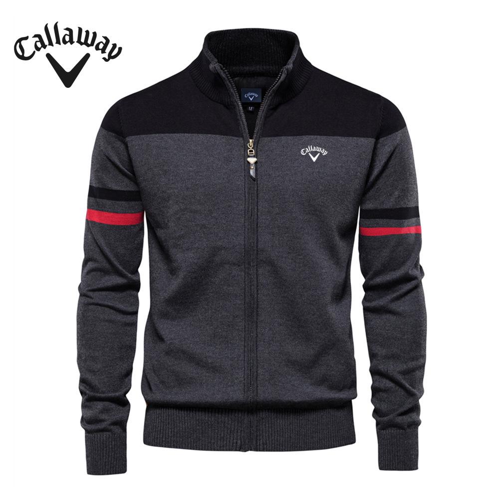 Callaway Geborduurde Herfst en Winter Nieuwe Gebreide Cardigan Heren Trui Rits Gebreide Trui Modetrend Herenkleding XXL
