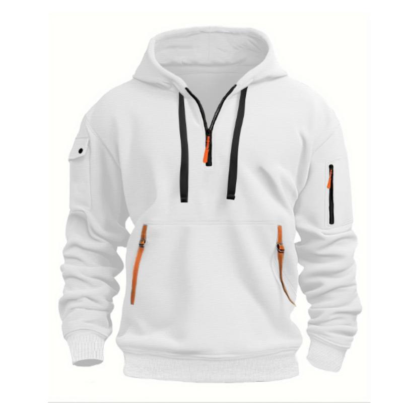 Marll Lente en herfst heren trui hoodie rits multi-pocket pullover heren sport casual jas XXXL