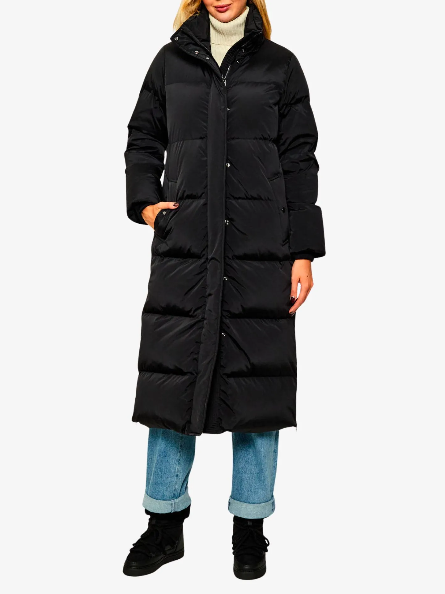 Woolrich Dames winterjas kelly lang zwart