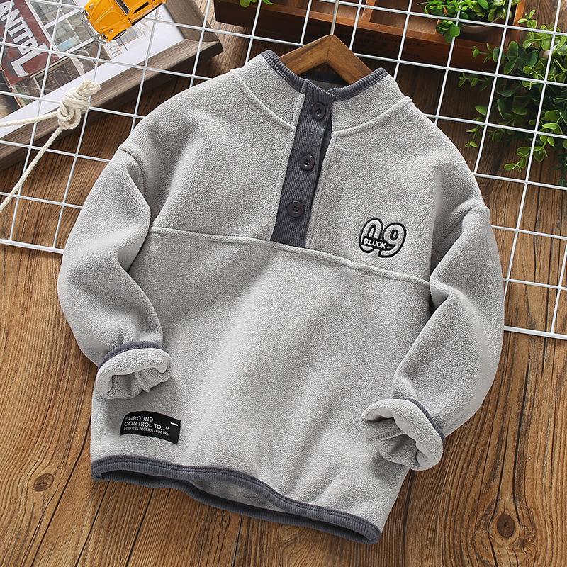 Landon 3-12 jaar tienerjongens sweatshirt herfst winter warme fleece top kinderen trainingspak mode lange mouw trui trui kinderkleding 140