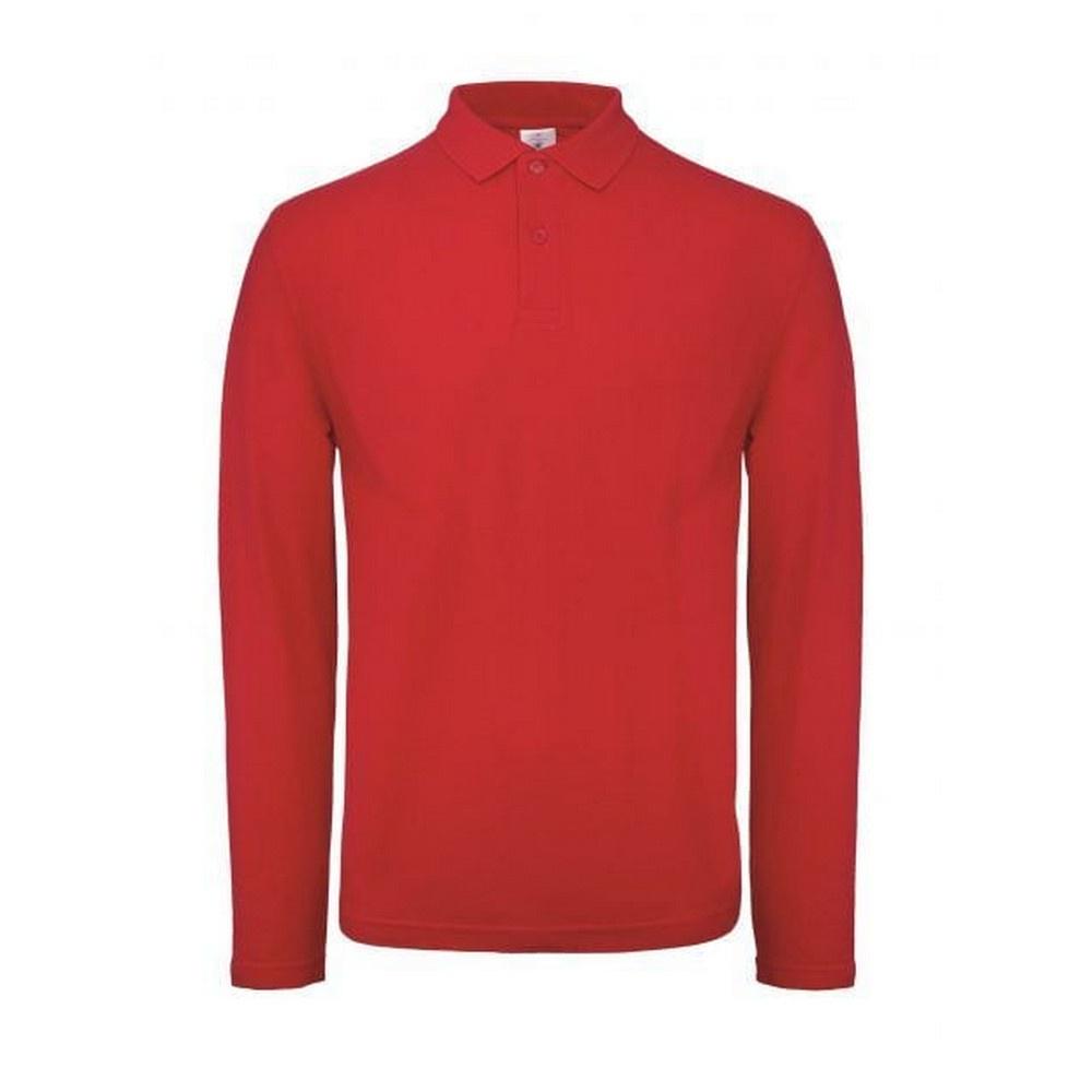 B and C B&C ID.001 Heren Polo met Lange Mouwen M