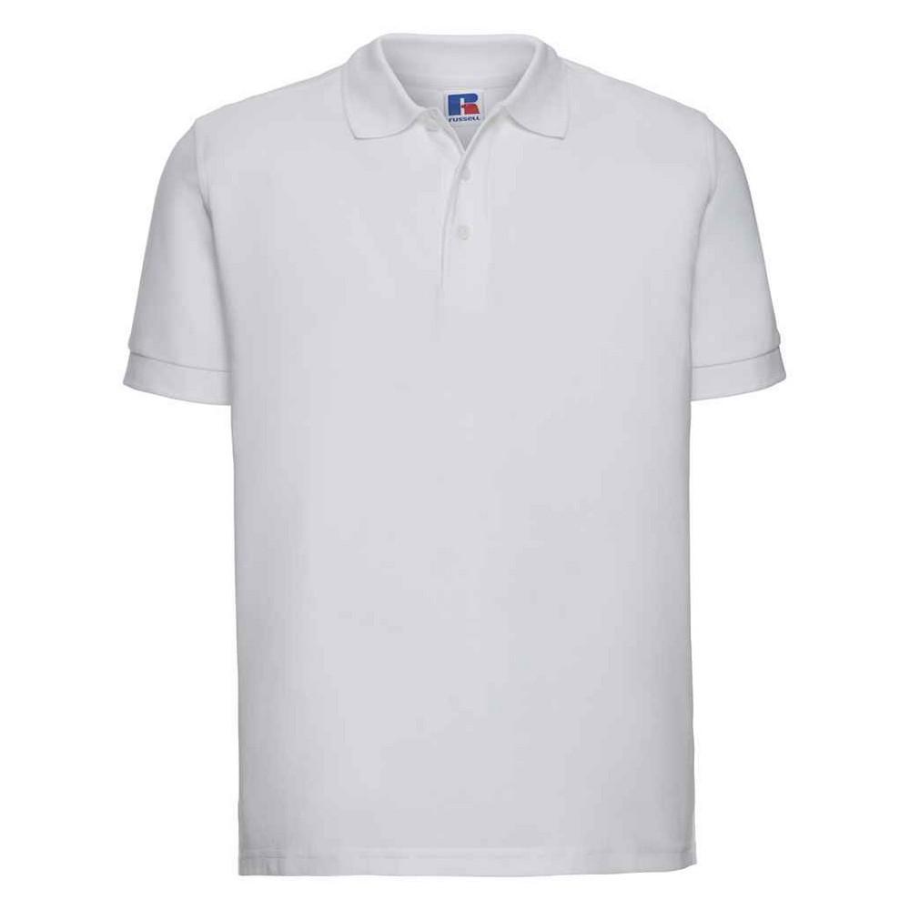 Russell Heren ultiem katoenen piqué poloshirt S wit
