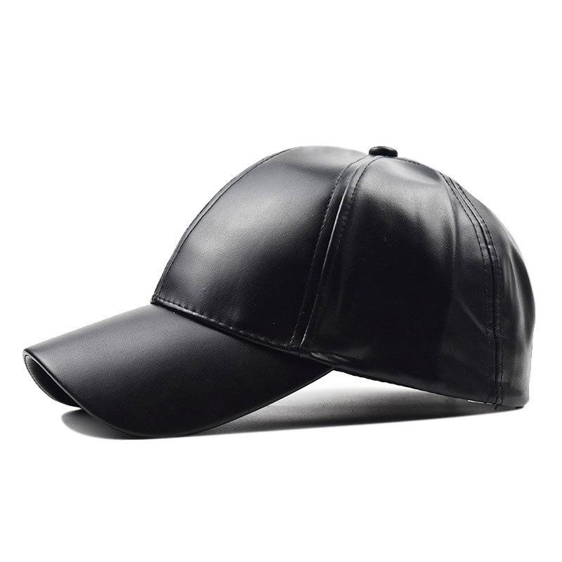 JM Hat Nieuwe herfst en winter licht board leren pet baseball pet dames en heren baseball petten Koreaanse versie zwart